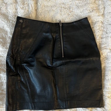 Schwarzer Vintage Pepe Jeans Lederrock 