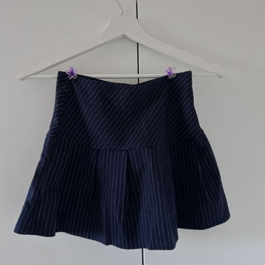 Navy striped skirt