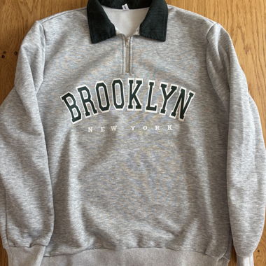Felpa grigia Brooklyn New York
