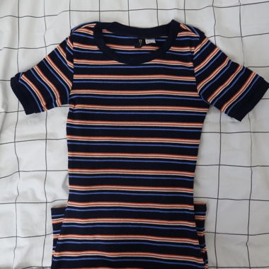 H&M Blue Orange Bodycon Dress