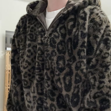 Fake Fur Jacke Leoprint