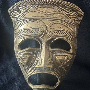 Maschere decorative in bronzo, da parete