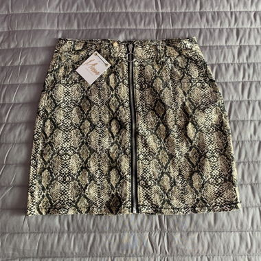 Snake Print Skirt