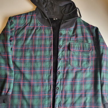 H&M Kapuzen-Jacke mit Karomuster