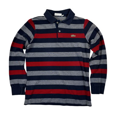 Polo Lacoste a righe maniche lunghe