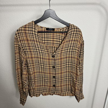 Chemisier à carreaux Bershka