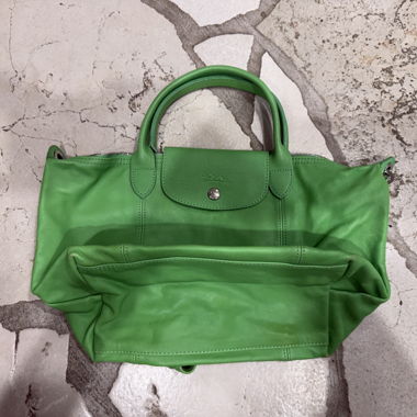 Sac épaule vert avec anses Longchamp