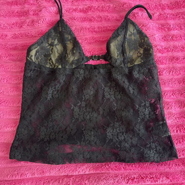 Spitzentop schwarz