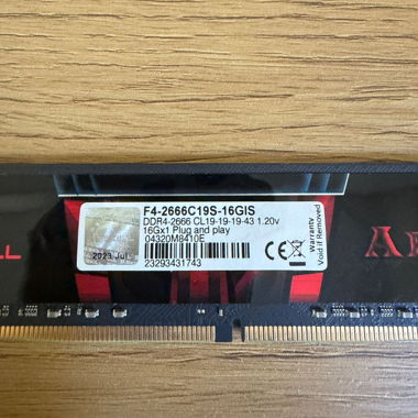 16GB RAM DDr4 2666mhz cl19