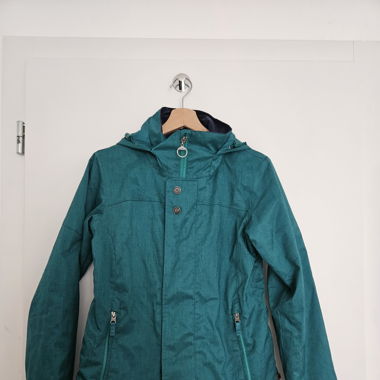 Skijacke / Winterjacke tailliert & grün-türkis