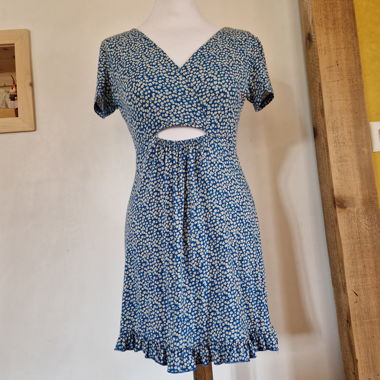 Vestito estivo blu a fiori