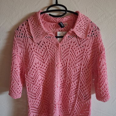 Cardigan all'uncinetto rosa H&M