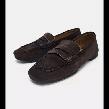 Brown Suede Loafers