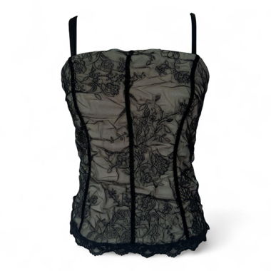 Top nero in pizzo Y2k (S/M)