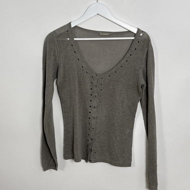 Grey Button Cardigan