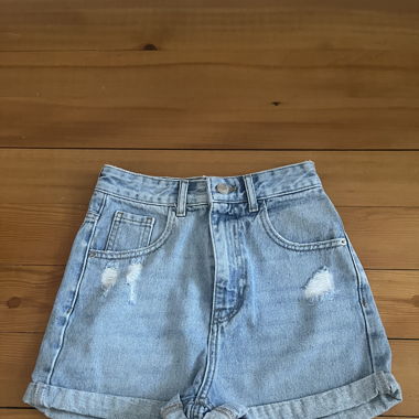 Blue denim shorts