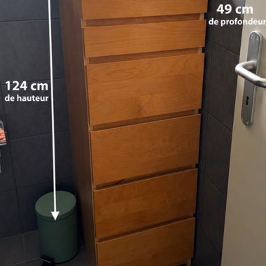 Holz-Kommode mit 5 Schubladen