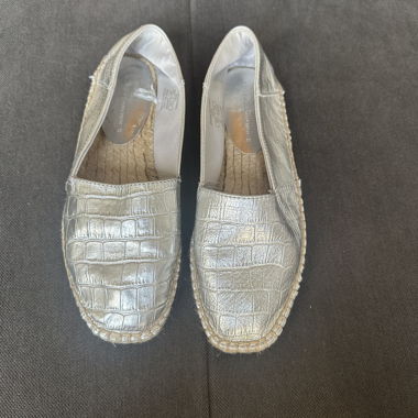 ZARA espadrilles silver metallic