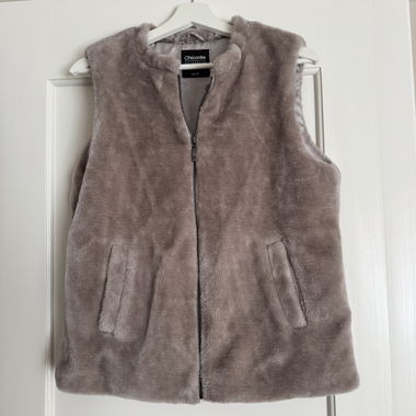 Chicorée faux fur vest beige S