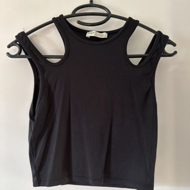Black Ribbed Tank Top