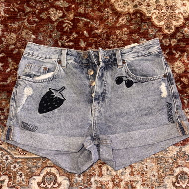 Shorts di jeans stampati