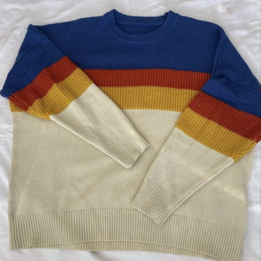Colorblock-Strickpullover