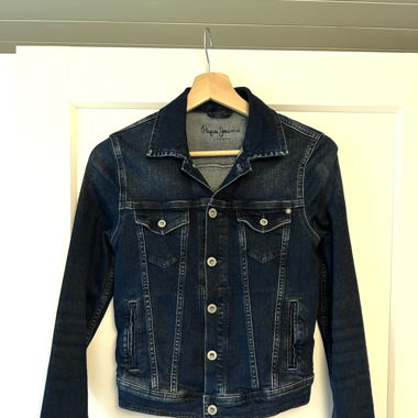 Veste courte en jean Pepe Jeans bleu foncé