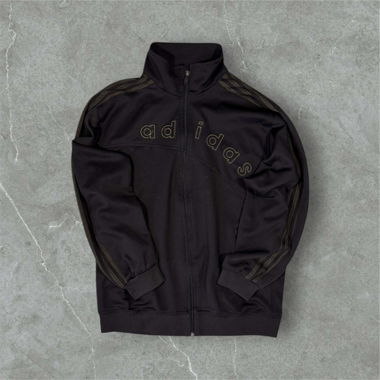 vintage adidas trackjacket in black/yellowish