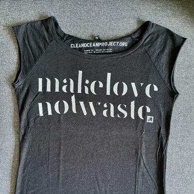 Make Love Not Waste Statement Black T-Shirt 