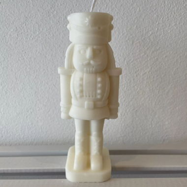 Nussknacker Kerze Weiß 