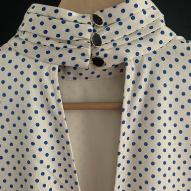 Blue polka dot dress
