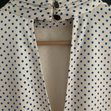 Blue polka dot dress