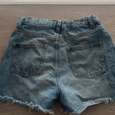 Used-Look Denim Shorts
