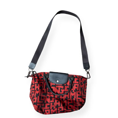 Sac bandoulière Longchamp rouge imprimé