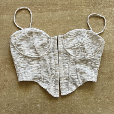 Crop top beige 