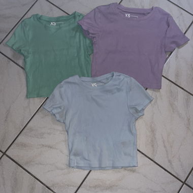 3er Set Kinder T-Shirts XS