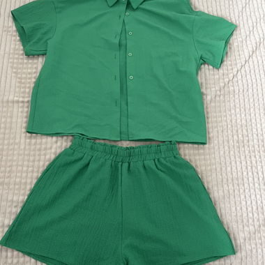 Green SHEIN Two-Piece Set