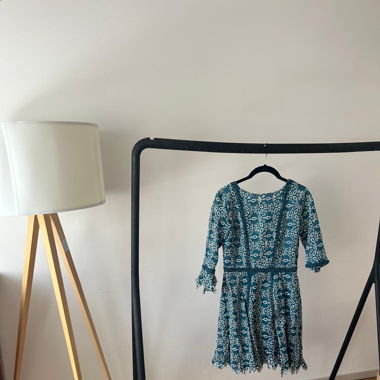 Blue embroidered dress Maje Size 1