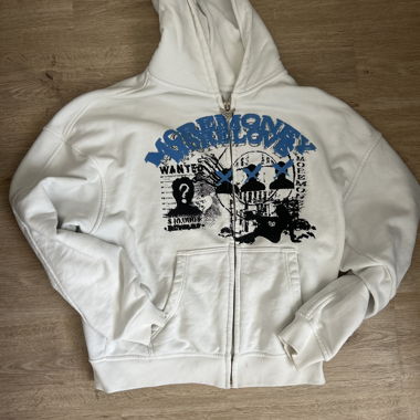 White Zip Hoodie