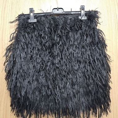 Jupe noire effet plumes Giulia N Couture 