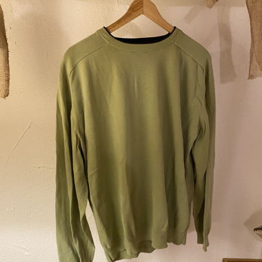 Olive fine-knit sweater