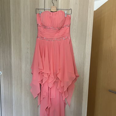 Cocktailkleid, 36, korallfarben, Pailletten