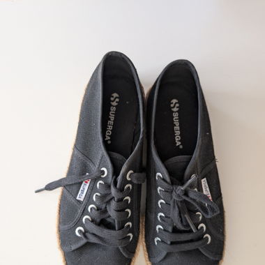 Superga Schuhe schwarz mit Cord