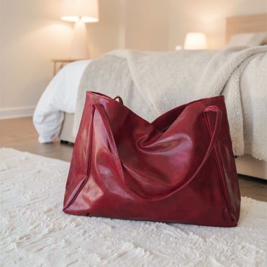 New large tote bag – burgundy red