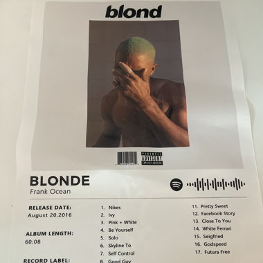 Poster Frank Ocean Blonde