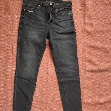 Jeans skinny gris/noir