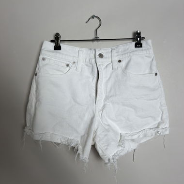 Madewell white denim shorts