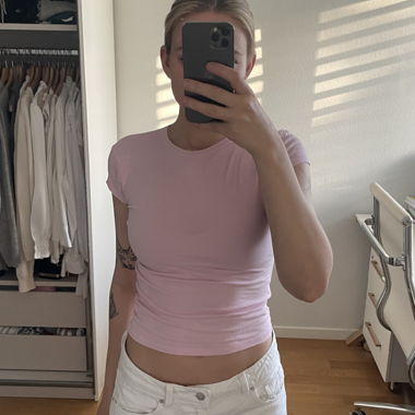 T-shirt rose à manches courtes Zara en S