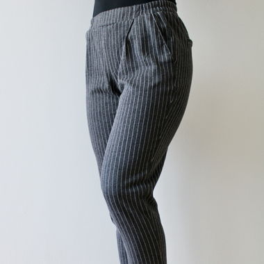 Pantalon en tissu, gris foncé