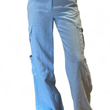 Pantalon d’été Tally Weijl en tissu bleu clair 36 S